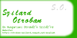 szilard otroban business card